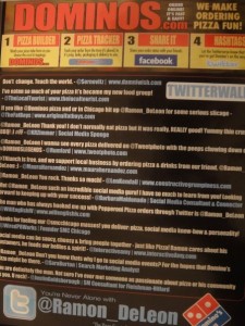 Twitter Wall Flyer from Domino's Pizza Twitter Wall Flyer from Domino's Pizza